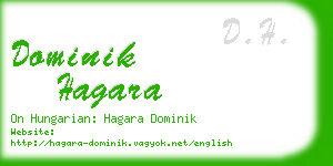 dominik hagara business card